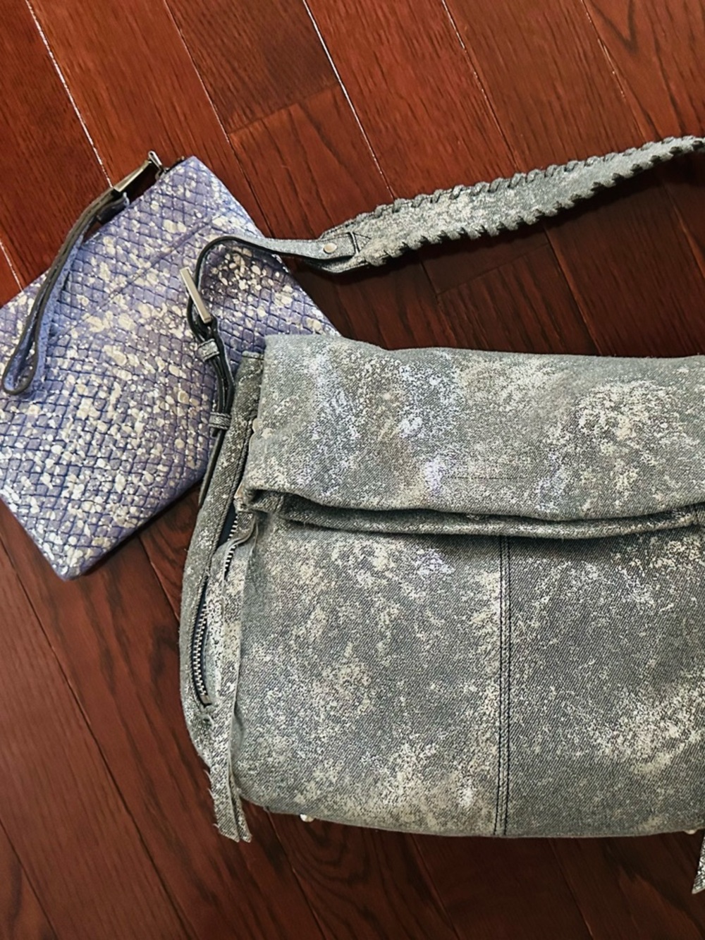 Two Amy Kastenberg bags, genuine, leather Suede Bali Hobo Bag